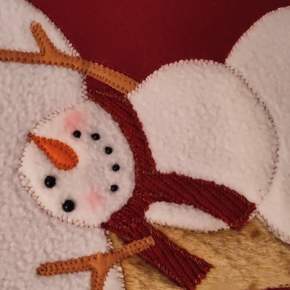 Santa & Snowman Christmas pillow! - Picture 2 of 6